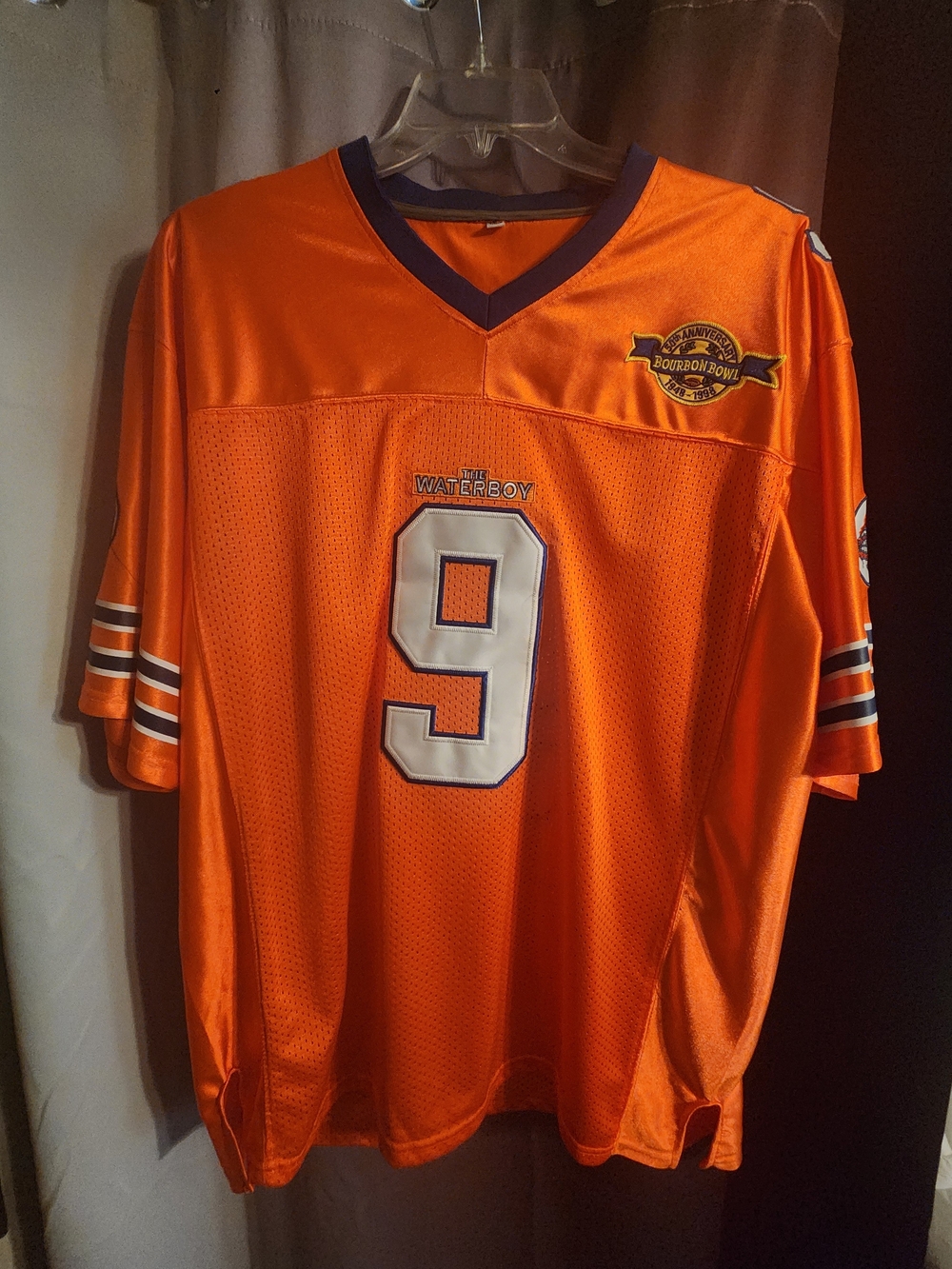 Water Boy! Men's Orange #9 Football Jersey with Contrasting Trim BOBBY BOUCHER